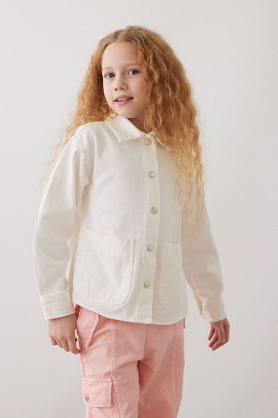 HAUSEkids Яке за момичета London 8-12 години - екрю