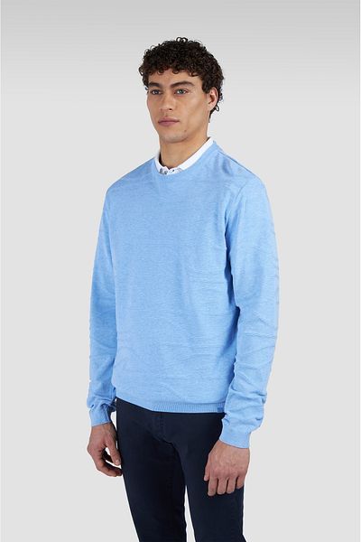 PAUL&SHARK Men's Brand Logo Long Sleeve Casual Blue Sweatshirt 25411519 -363