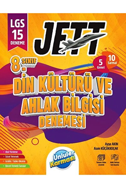 Ünlüler Karması Yayınları 8. Sınıf LGS Jett Din Kültürü ve Ahlak Bilgisi 15 Deneme