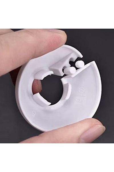Choice 20mm 5pcs Radiator Pipe Collars Shower Faucet Angle Valve Pipe Decorative Cover Snap-on Plastic Ring