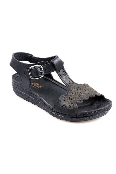 CARLA VERDE 140714 .50 Sandale ortopedice negre pentru fete