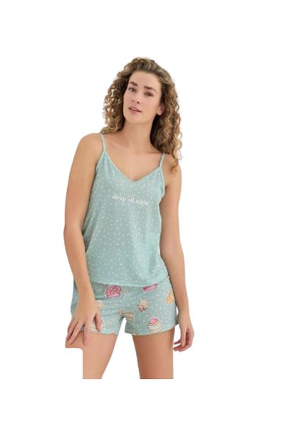 shefox Costum de damă Mihra Rope Strap Bumbac Lycra Pantaloni scurți de vară
