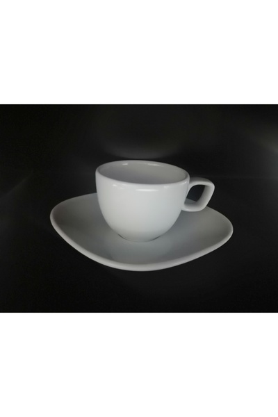 Porland Perspective Beyaz Tabaklı Espresso Fincanı 80cc