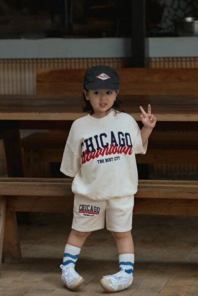Magu Chicago Downtown Printed Girls/Boys Shorts Set - Comfortable and Stylish Casual Combination