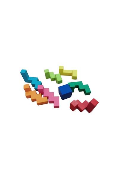 poptoons 3D Cube Puzzle - Intermediate Level Brain Teaser, 8 Pieces |   Poptoons