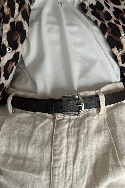 keisy Boris Gümüş Tokalı Kadın Kemer (Acı Kahve)