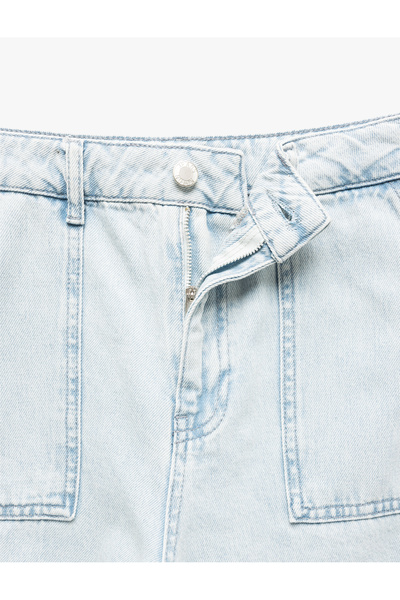 Koton Kesik Paça Pamuklu Regular Fit Denim Pantolon - Wide Leg Jeans