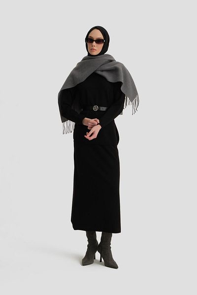 Armine 3-Piece Basic Knitwear Set Black 24Kd4222