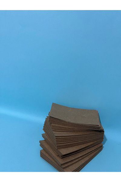 ORCOPY 10.5 X 21 cm 50 Pieces Kraft Cardboard Note Card Gift Note Holder, File