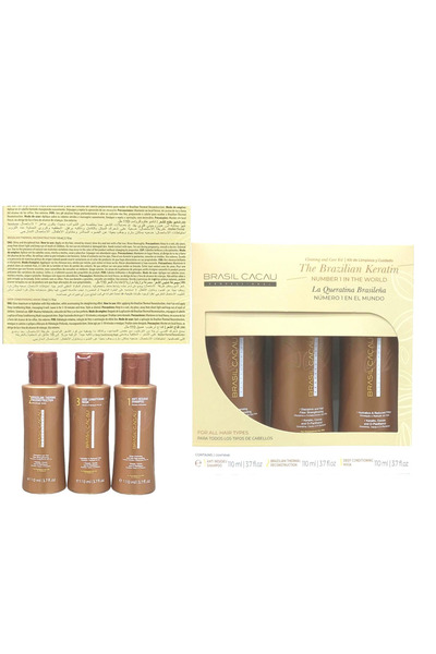 Brasil Cacau كرياتين برازيلي لاعادة بناء الشعر3×1