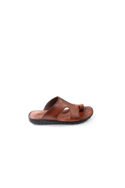 Papuçcity Emr 02903 - Ortho Pedic Men's Leather Flip Flops