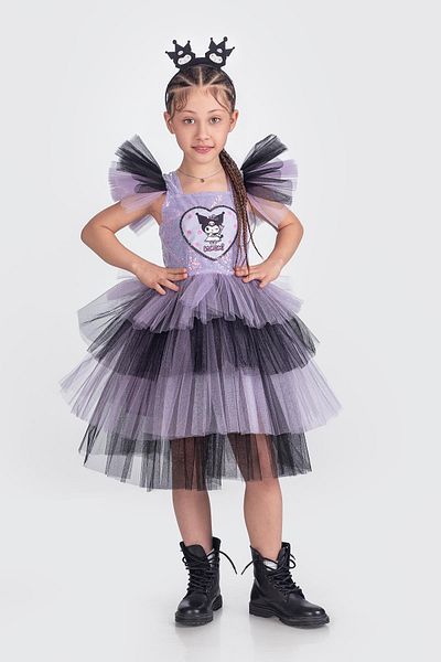 Minik Dolap Φόρεμα για κορίτσια με παγιέτες λιλά Kuromi