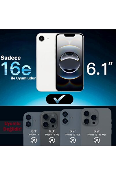 Evax 3 Pack iPhone 16E 2025 Compatible Tempered Hd Glass Screen Protector Shatterproof Glass (3 Pack)