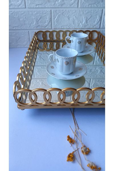 shop Gold Mirrored Tray 40*27 cm