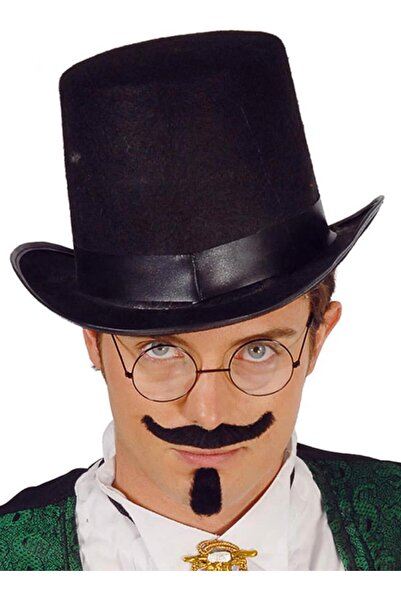 NW NessiWorld Black Color Ringmaster Magician Hat Top Hat for Adults