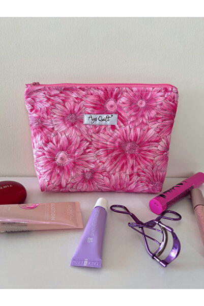 Tasarım حقيبة مكياج بنمط زهرة وردية