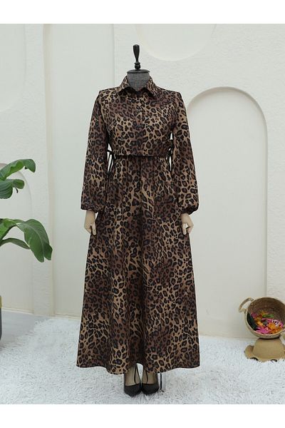 Modamorfo Leopard Print Dress Master - Gefen Belt
