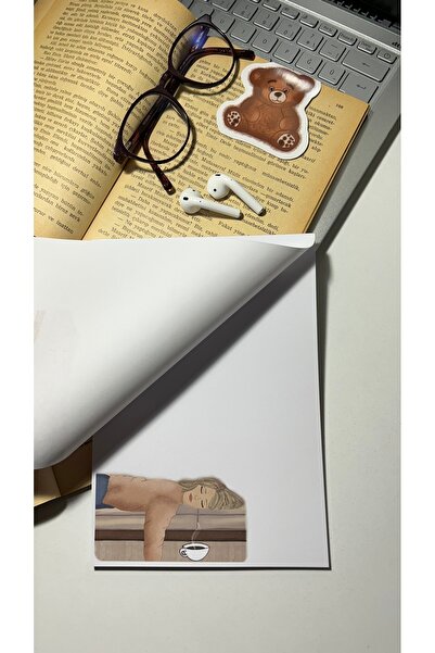 Handeto Kraft Sleep and Sofa Themed A5 Notepad - Check Pluck, Glue Memo Pad and No Line Notebook