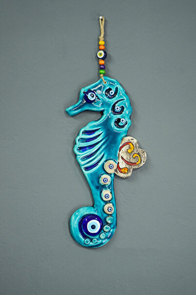 caMekan El Yapımı Denizatı Duvar Süsü Hediyelik Dekoratif Nazar Boncuğu Süs E...