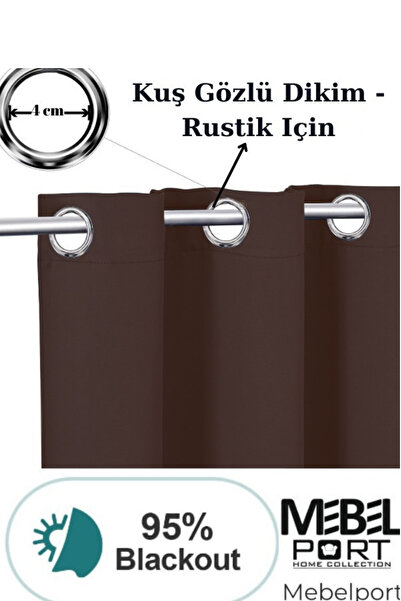 MebelPort Curtain Blackkout Fountain Stitching Shape Single Wing