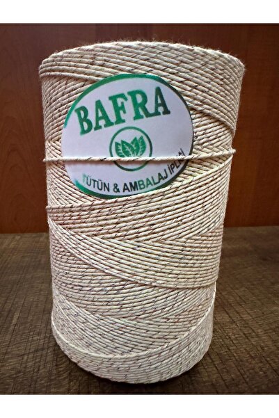 bafer Ebruli Makrome Ipi 2-3mm, Pamuk Ebruli El Örgü Ipi, Tütün Ipi - Ambalaj...