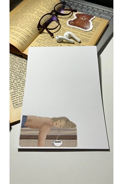 Handeto Kraft Sleep and Sofa Themed A5 Notepad - Check Pluck, Glue Memo Pad and No Line Notebook