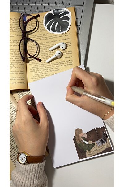 Handeto Kraft Bloc de note cu film, bloc de note cu lipici, caiet A5, bloc de note fără linii