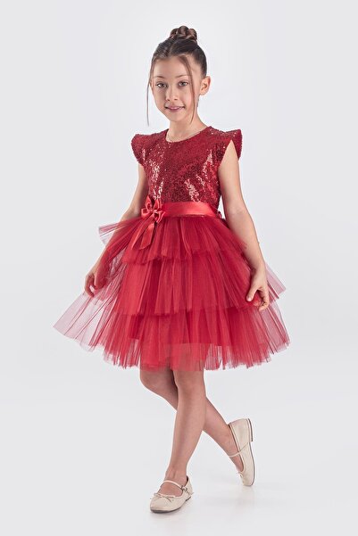 Minik Dolap Pul Payet Kız Çocuk Tütü Elbise