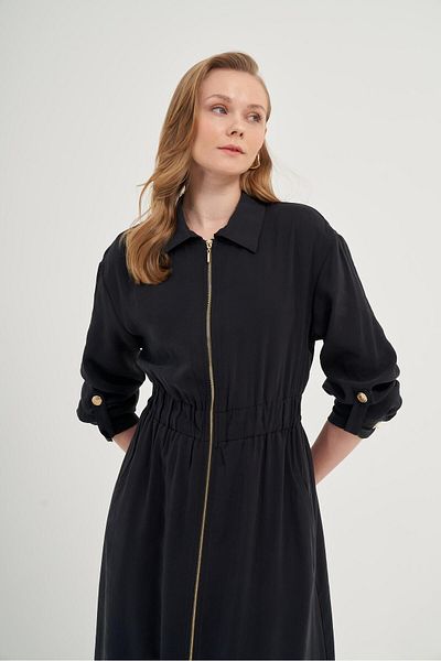 FTZ WOMEN Women's Modal Dress Black 31033
