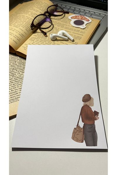 Handeto Kraft A5 Unlined Notebook Notepad - Pull-Out, Glue Memo Pad, Hat and Book