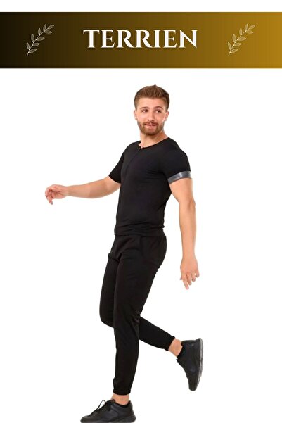 Terrien Σειρά Premium Σετ Φόρμας Θερμικής Σάουνας με Κοντό Μανίκι, Άνετο, Κομ...