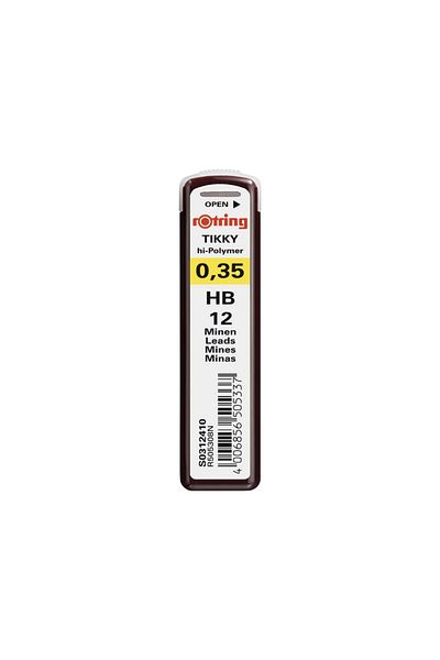 Rotring |   0.3 mm Hb Pencil Leads, High Polymer, Case of 12 Leads
