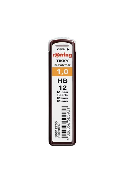 Rotring |   0.9 mm Hb Pencil Leads, High Polymer, Case of 12 Leads