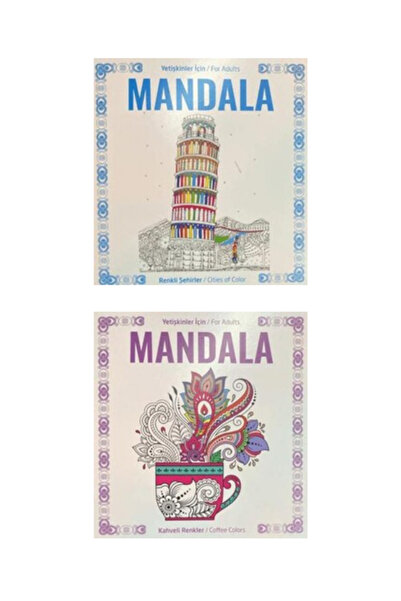 Pembe Pasaj Stres Önleyici Yetişkinler Için 2 Farklı Mandala Kitabı