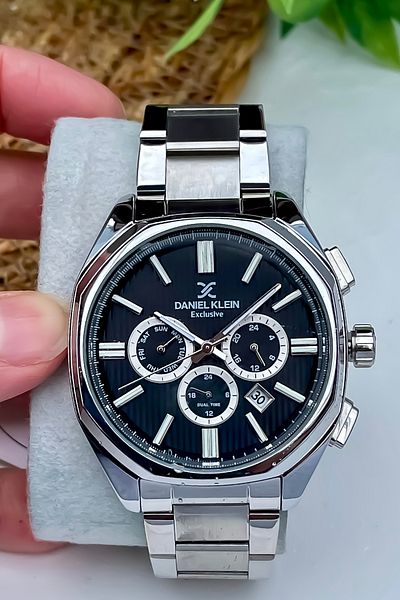 Daniel Klein Men's Steel Wristwatch with Bracelet Gift All Functions Active