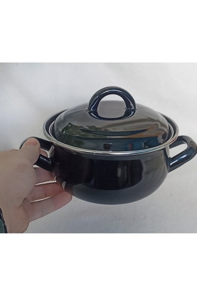 EBRULİEMAYE Mini Size 16 cm Baby Baby Food Black Enamel Pot