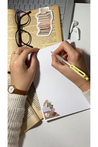 Handeto Kraft A5 Coffee & Business Notepad - Check Pluck Notebook, Glue Memo Pad, No Line Notebook