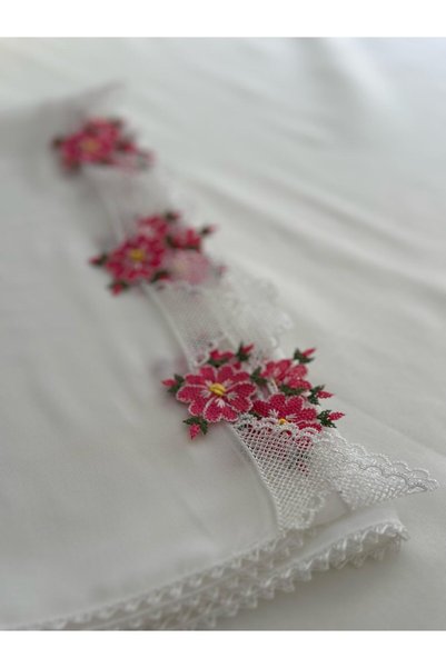 NUMİSTORE White Color Prayer Cover with Needlework Rosary