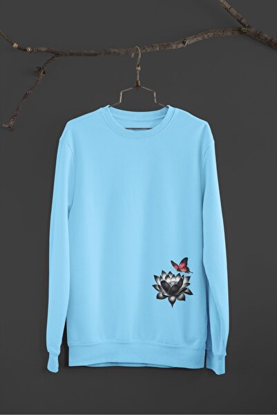 Butik Унисекс дълъг ръкав 2-слоен FLOWER BUTTERFLY трансфер печат велосипедна...