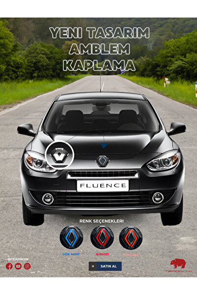 TEARNOW Fluence (2009-2012) Yeni Tasarım Amblem Kaplama Sticker - Piano Black...