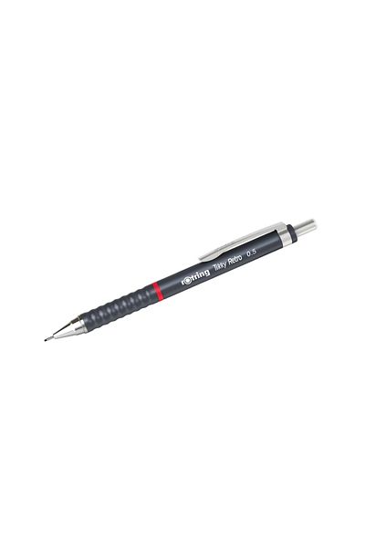 Rotring Retro Versatil Pen, 0.5 mm Nib, Metallic Gray, Ergonomic Grip