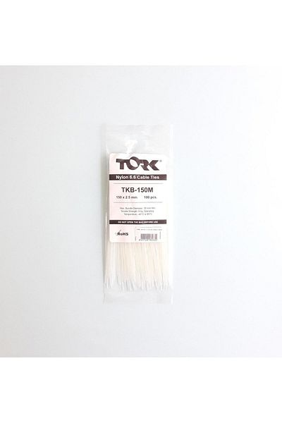 NEZADE STORE Tork White Cable Tie 2.5X150