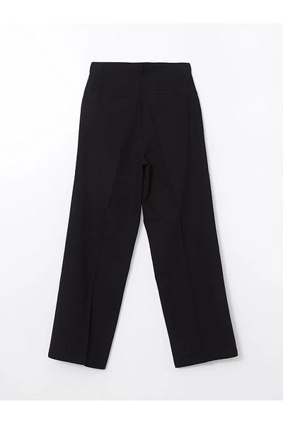LC Waikiki Xside Black Loose Fit Linen Blended Women's Trousers