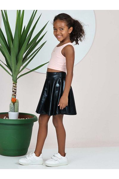 ERDEM KIDS Flared Party, Show, Event, Holiday Skirt with Metallic Shiny Sparkly Shorts