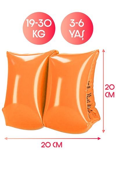 ALASTOR 3-6 سنوات 19-30 كجم أكمام سباحة برتقالية للأطفال - أكمام سباحة قابلة للنفخ لحمام السباحة
