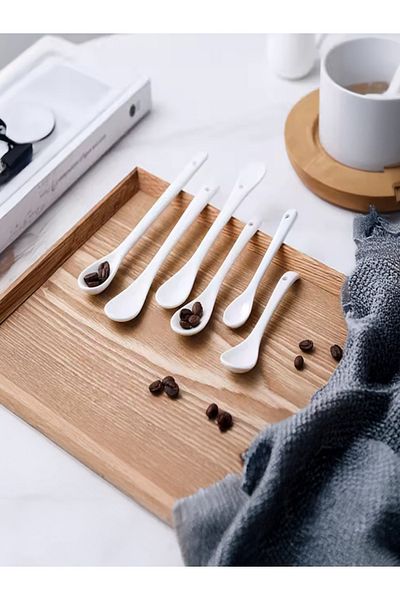 Mode Cool Luxury Porcelain Tea Jam Sugar Spice Spoon Multi-Use Spoon