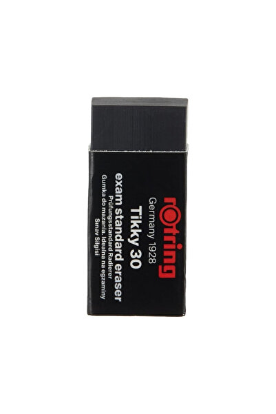 Rotring | Rotring Tikky 30 Exam Eraser, Black Non-Marking, Dustless Erasing