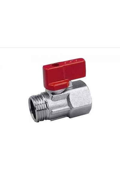 doremodam Mini Ball Valve Male Female Red 1/4 (Lisinya)