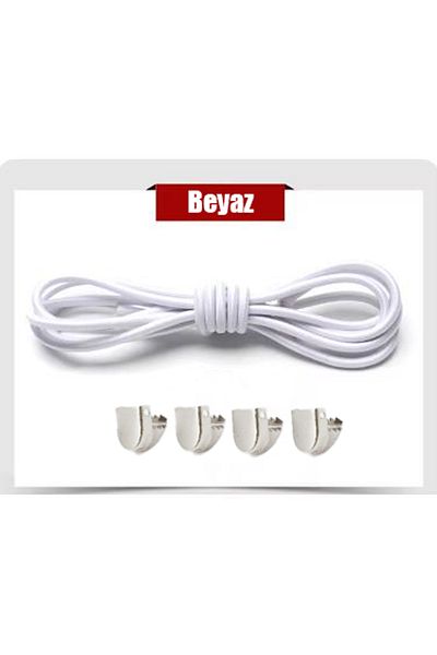 AiryFooT 100 cm Round Elastic Clip Sneaker Laces - 1 Pair