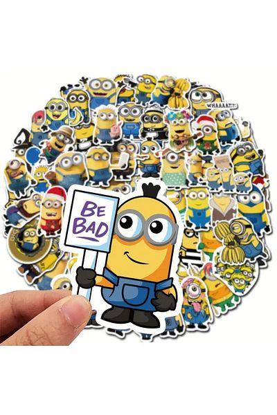 Major Selection Σετ αυτοκόλλητων Minions Minions 50 τεμαχίων Σετ αυτοκόλλητων για φορητό υπολογιστή tablet